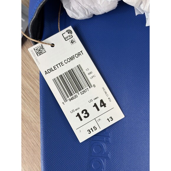 Adidas Adilette Comfort Slides Slip-ons Men Size 13 Style GV9713 Blue White New main image 15